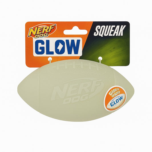 Bola de Futebol Americano Nerf Dog Glow com Apito